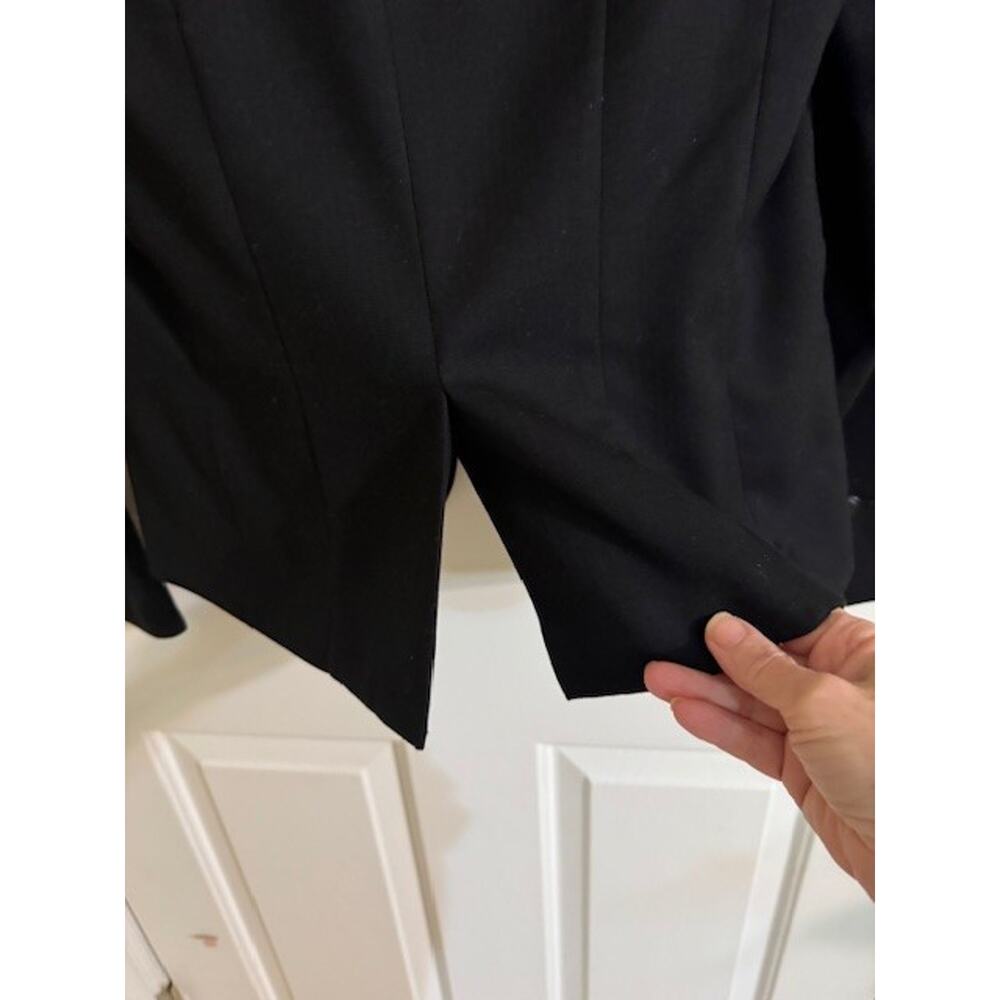 H&M Single-Breasted Fitted Notched Lapel White Lining Black Blazer Sz 8 - Picture 10 of 10